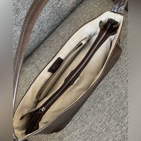 🇬🇧🇯🇵Y2K Margaret Howell Idea Japan Dark Chocolate Leather Minimalist Bag 13 x 6 - Picture 8 of 15